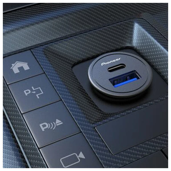 Pioneer USB Car Charger 12V/24V 18W/20W - Fast Charging Car Adapter
