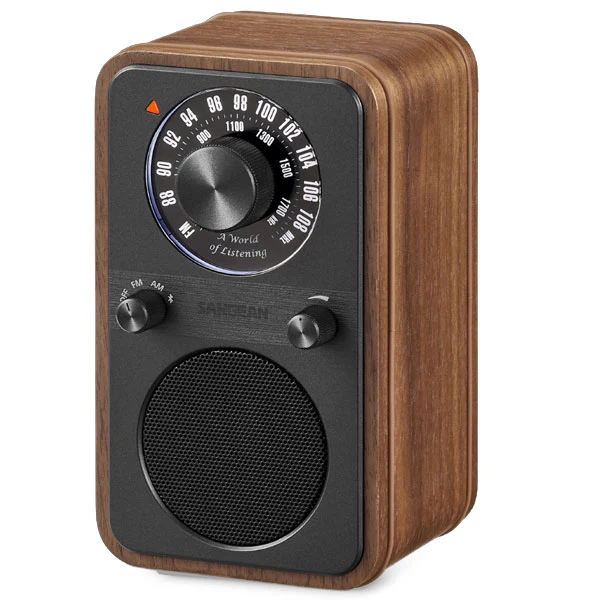 Sangean WR-9 AM/FM/BT Wooden Cabinet Radio - Vintage Walnut