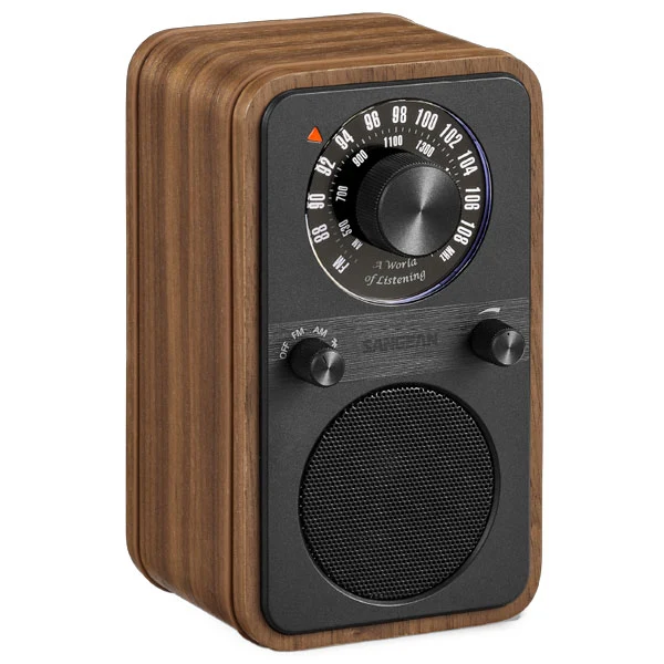 Sangean WR-9 AM/FM/BT Wooden Cabinet Radio - Vintage Walnut