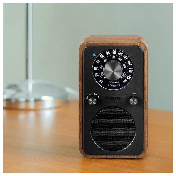 Sangean WR-9 AM/FM/BT Wooden Cabinet Radio - Vintage Walnut