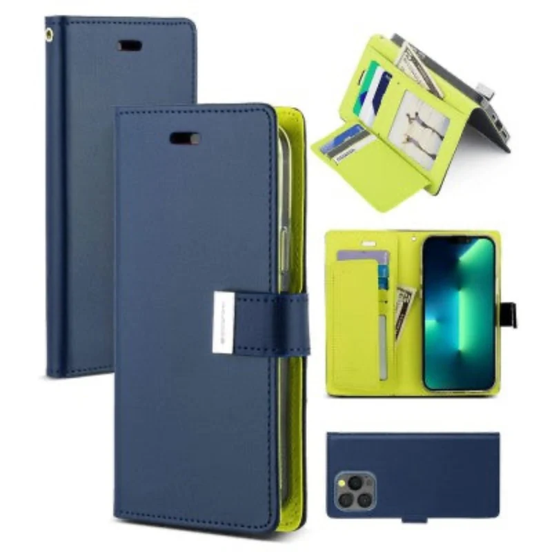 Goospery Rich Diary for iPhone 16 Pro - Navy