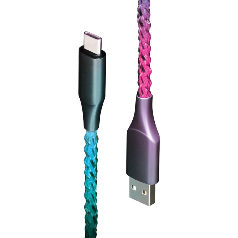Helix Lucid LED USB-A to USB-C Cable