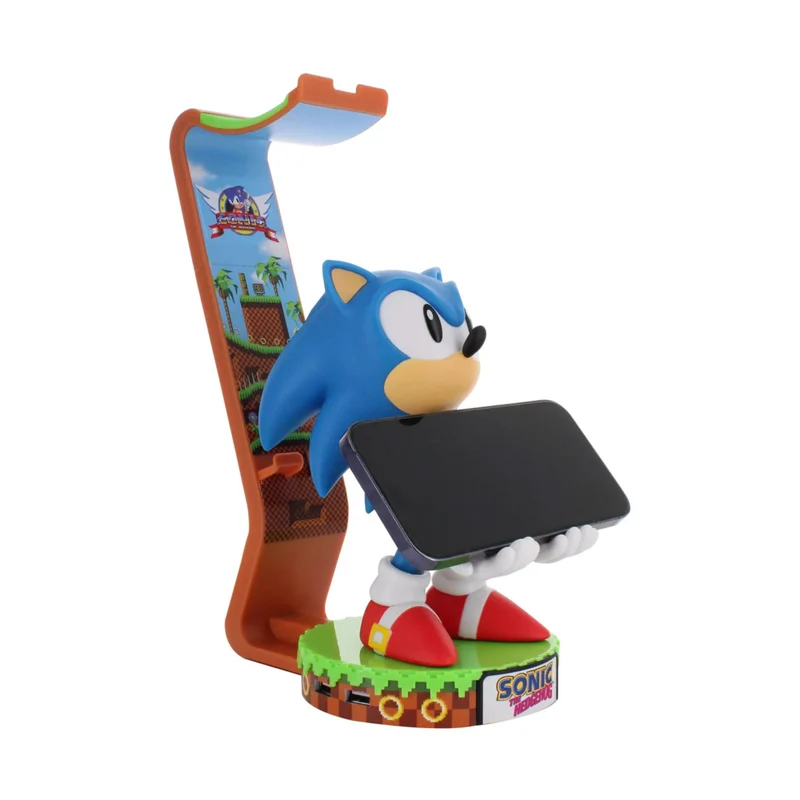 Exquisite Gaming - SEGA: Sonic Cable Guy Deluxe support pour contrôleur, casque et téléphone lumière