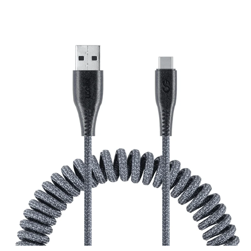 LOGiiX - Piston Connect Coil USB-A vers USB-C - Gris