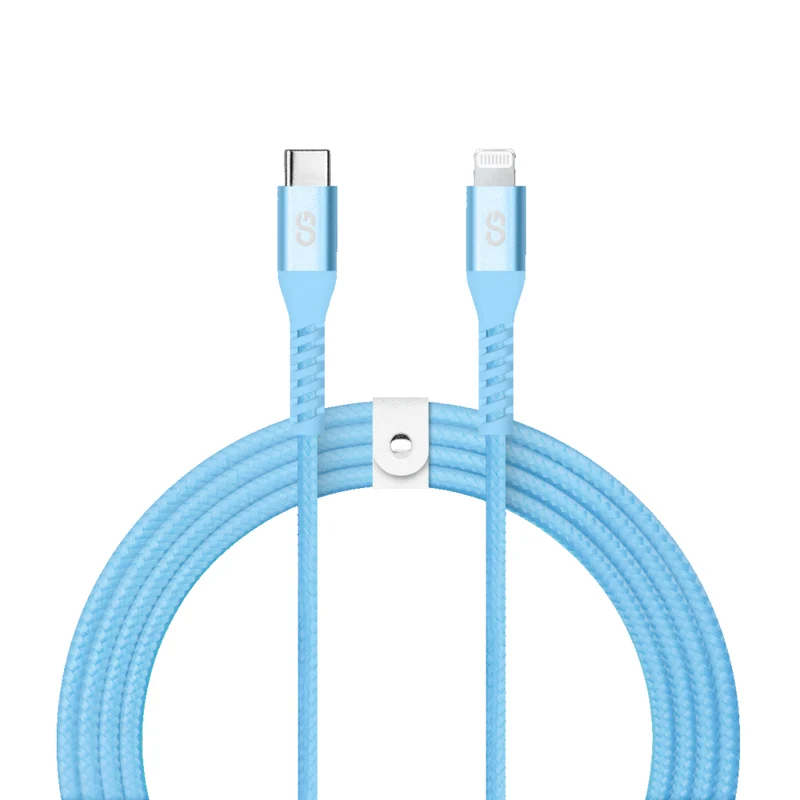 LOGiiX - Vibrance Braid 1,2M USB-C vers Lightning - Turquoise