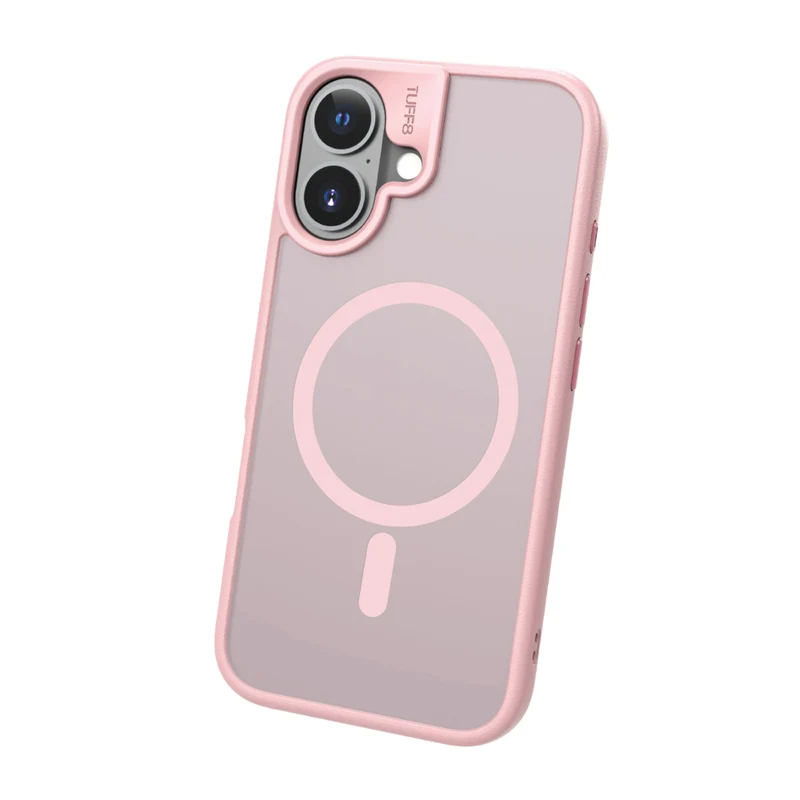 TUFF8 - iPhone 16 Plus - GlideGuard Rugged Back Case - Rose