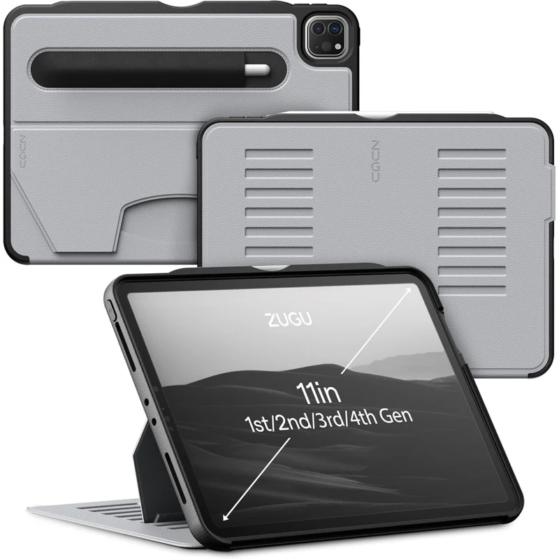 Zugu - Étui pour iPad Pro 11 po 2020/2021/2022 - Édition Limitée - Gris Arctique