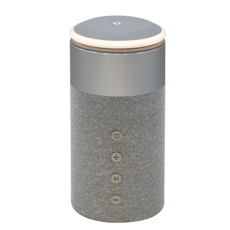 LBT - Haut-parleur Bluetooth à chargement magnétique 3-en-1 Mag Stream Vibe Home - Gris clair