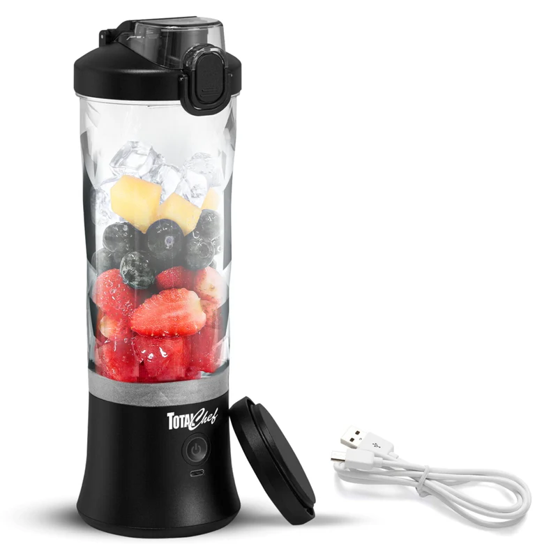 Total Chef Cordless Portable Blender - 20 oz - Black
