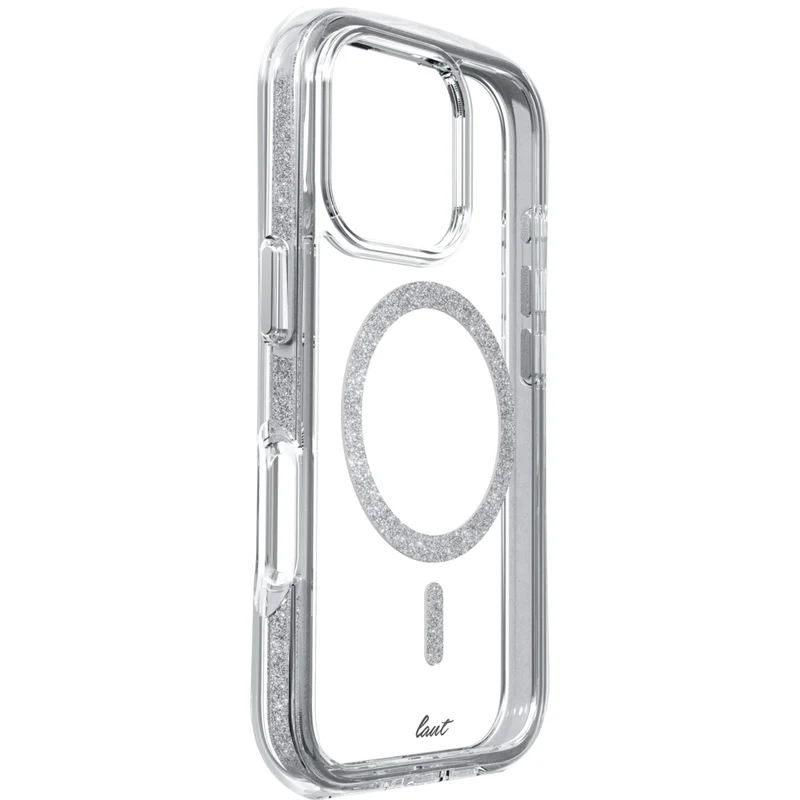 LAUT AERO SPARKLE MagSafe Case for iPhone 16 Pro Max - Crystal Silver