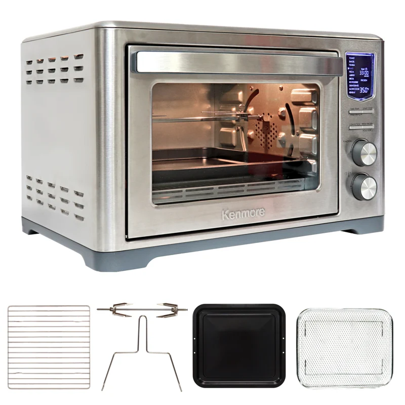 Kenmore 11-In-1 Digital Air Fryer Convection Toaster Oven - Stainless Steel