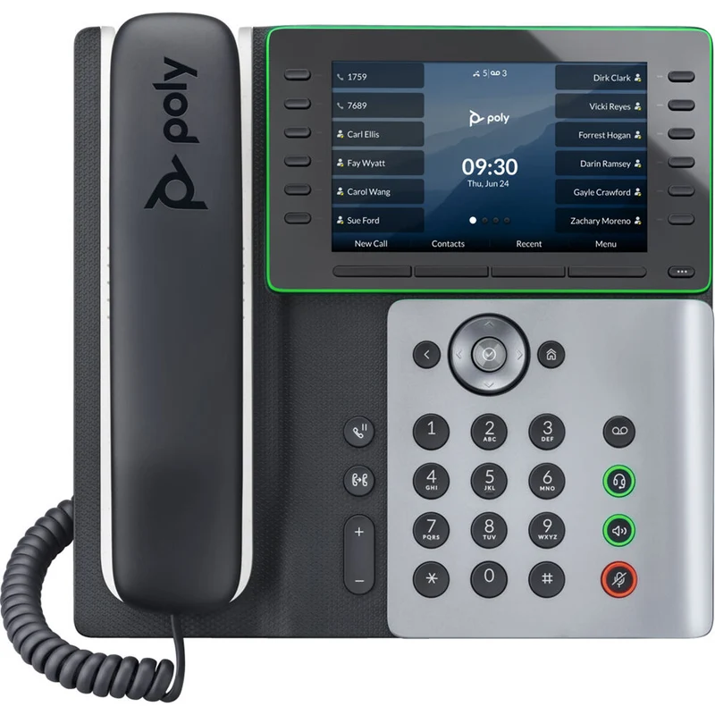 HP Poly Edge E550 Corded/Cordless Bluetooth/WiFi Wall Mountable IP Phone - Black