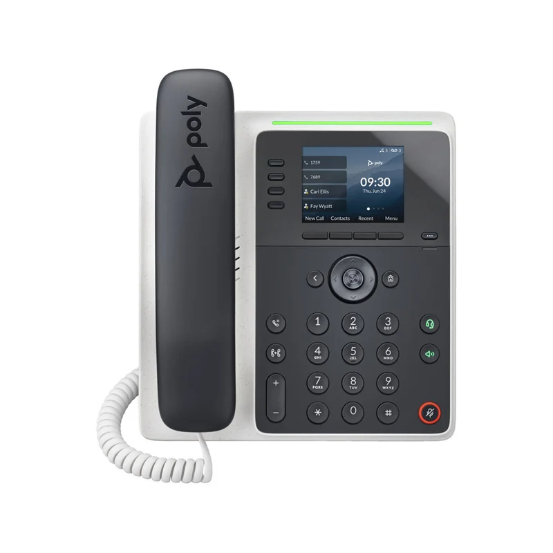 HP Poly Edge E220 Corded/Cordless Bluetooth Wall Mountable IP Phone - Black