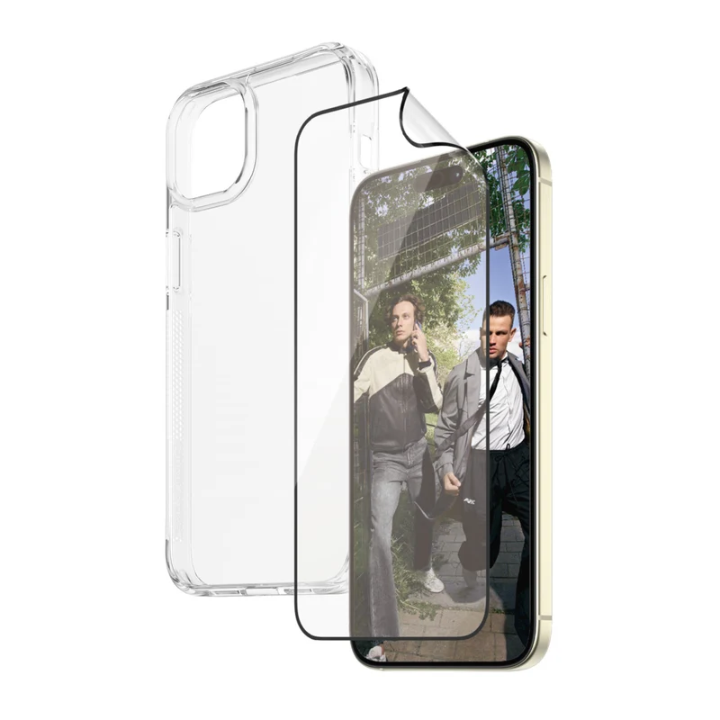 PanzerGlass Bundle with HardCase & Matrix Glass for iPhone 15 Plus - Clear