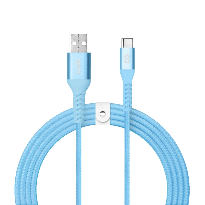 LOGiiX Vibrance Braid 1.2M USB-A to USB-C - Turquoise