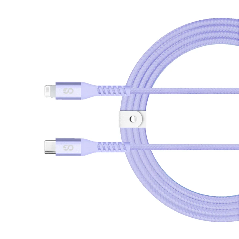 LOGiiX Vibrance Braid 1.2M USB-C to Lightning - Lavender