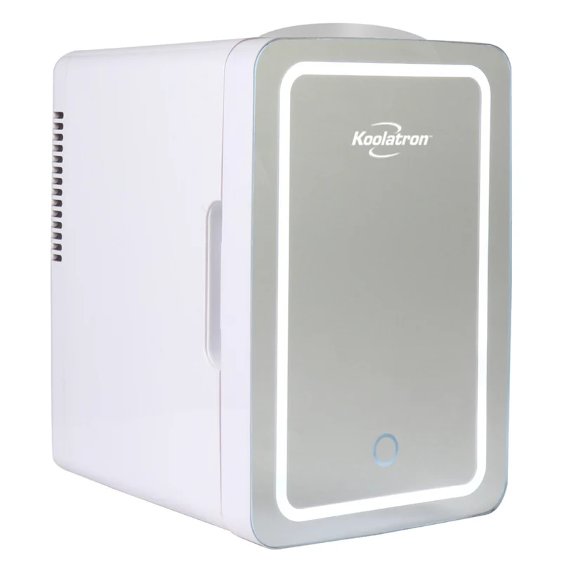 Koolatron - Réfrigérateur Cosmetics avec miroir de maquillage et anneau lumineux LED - 6 L