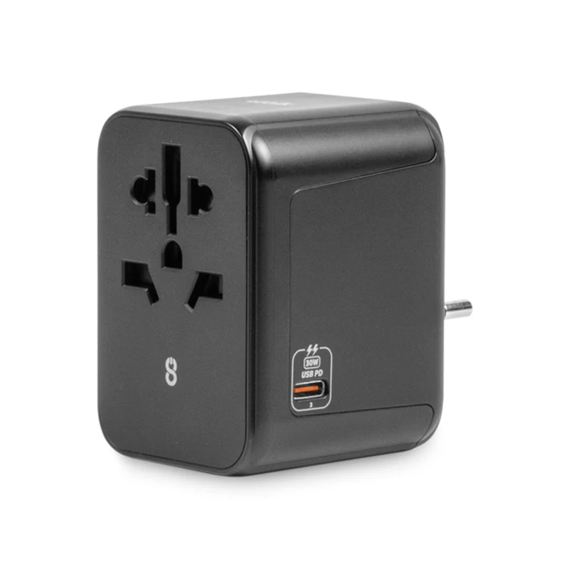 LOGiiX - World Traveler XL 30W Adaptateur de Voyage - Noir