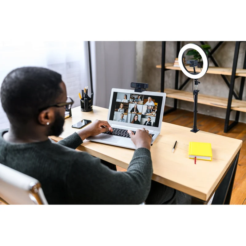 Kensington - Anneau lumineux bicolore L1000 avec support pour webcam - Noir