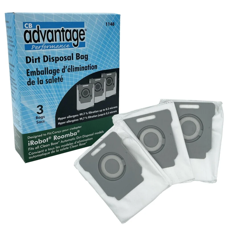 Advantage - Sacs en tissu de remplacement pour aspirateur - iRobot Roomba - Paquet de 3