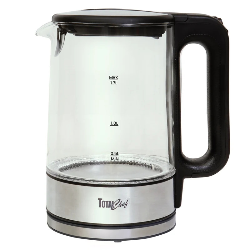 Total Chef Electric Glass Tea Kettle with LED Light - 1.7 L