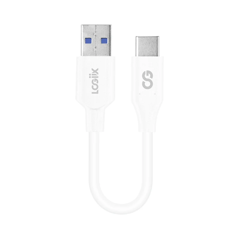 LOGiiX - Sync & Charge USB-A vers USB-C 15cm - Blanc