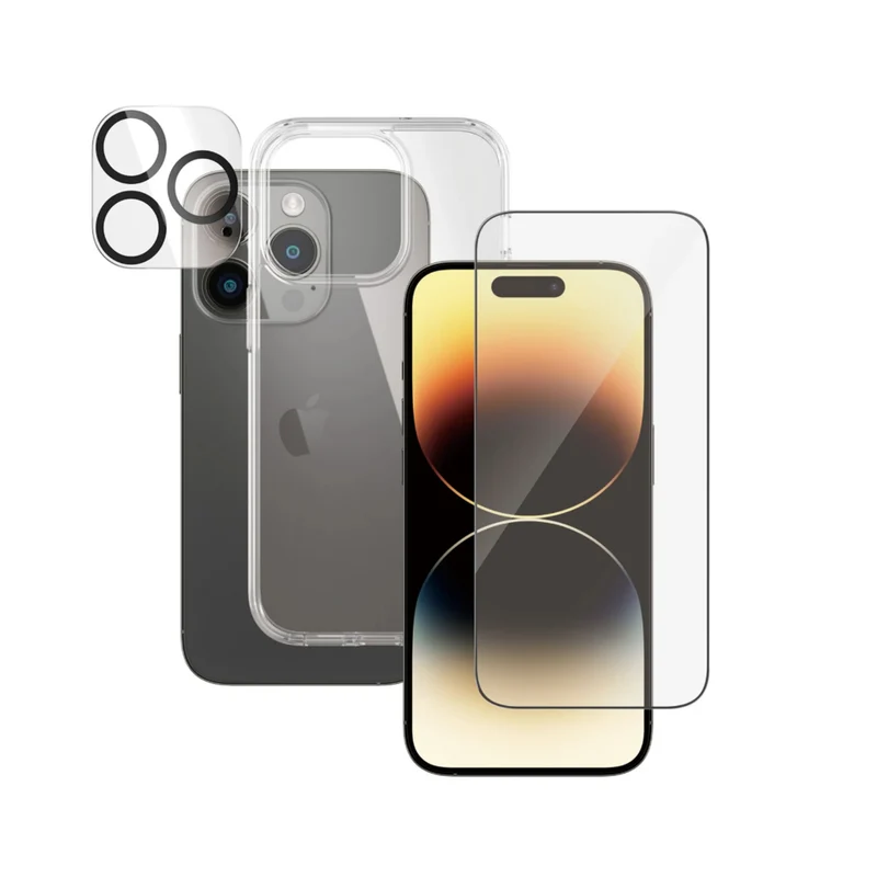 PanzerGlass 3-in-1 Protection Bundle for iPhone 14 Pro - Clear