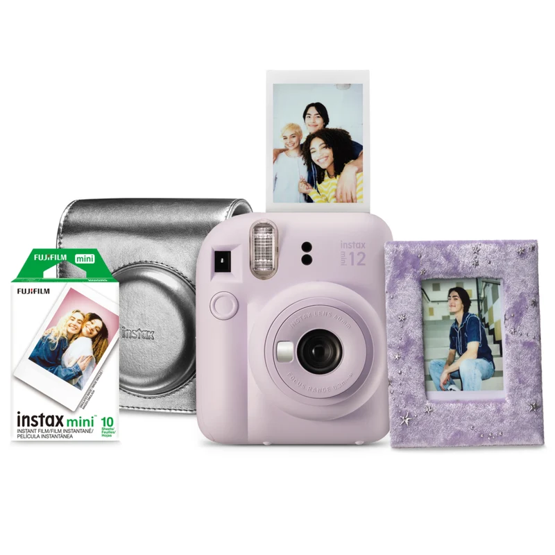 Fujifilm - Ensemble de photographie instantanée Instax Mini 12 - Violet lilas