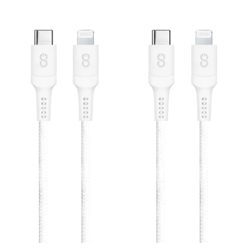 LOGiiX Piston Connect USB-C to Lightning - White - 2 Pack