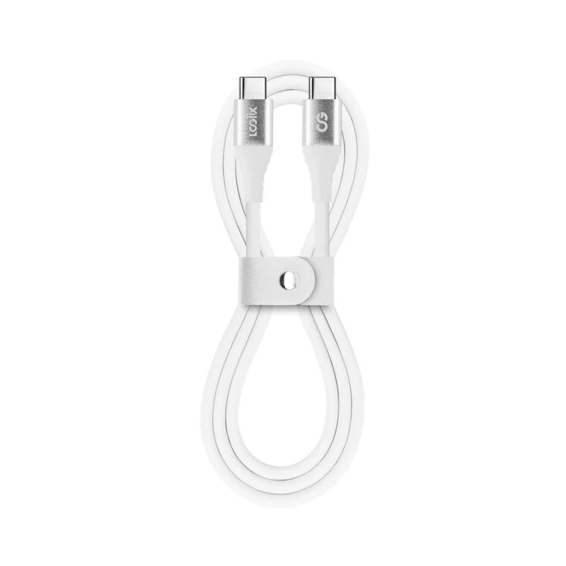 LOGiiX - Vibrance Câble Silicone USB-C vers USB-C - Blanc