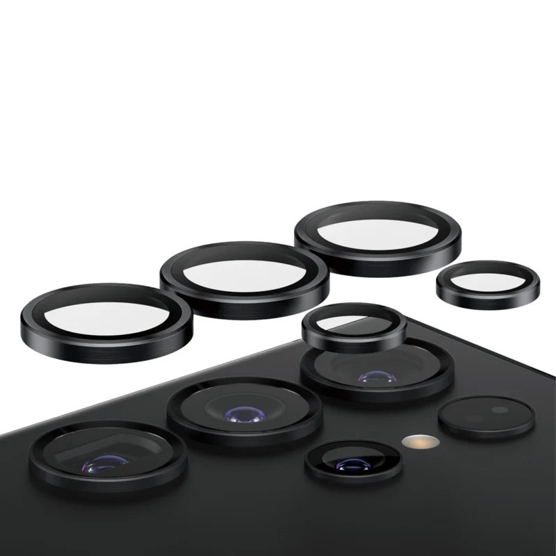 PanzerGlass - Protecteur d'objectif d'appareil photo Hoops pour Samsung Galaxy S24 Ultra - Noir