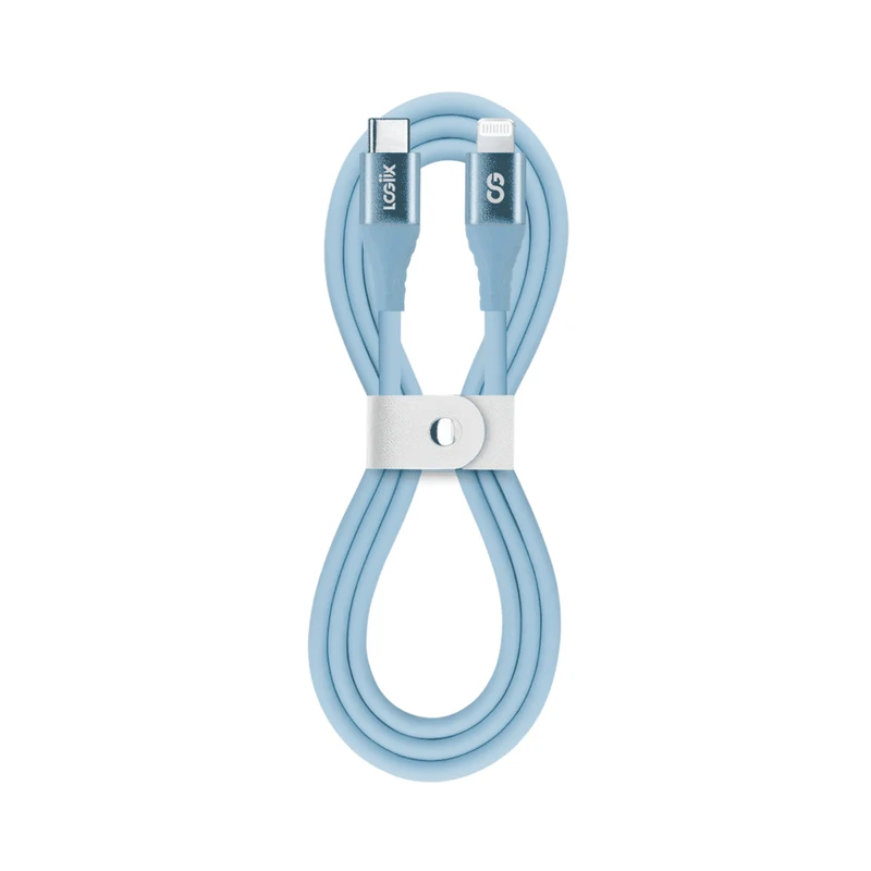 LOGiiX - Vibrance Câble Silicone USB-C vers Lightning - Bleu