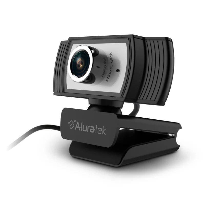 Aluratek HD 1080P Webcam for Desktop/Laptop Built-In Mic - Black
