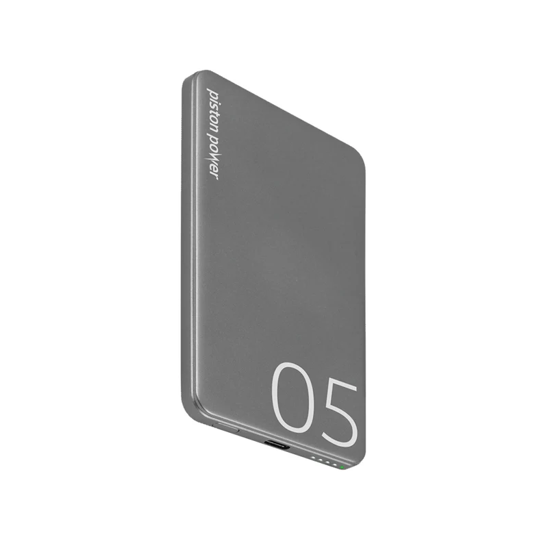 LOGiiX Piston Power 5000 mAh Aluminium Power Bank - Graphite Grey