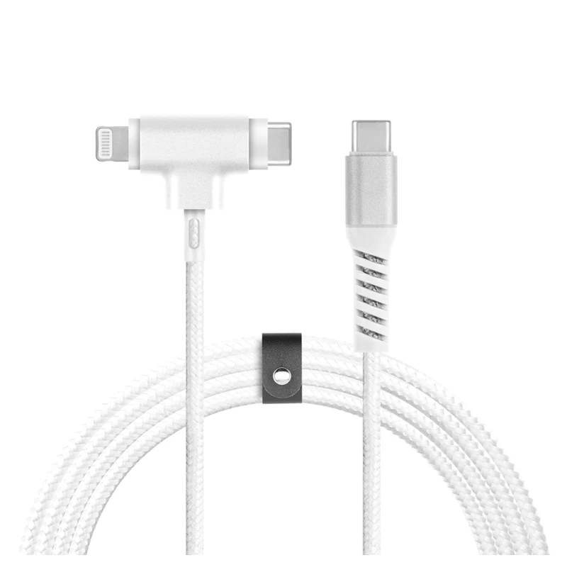 LOGiiX Piston Connect Duo USB Type-C to USB Type-C/Lightning - White