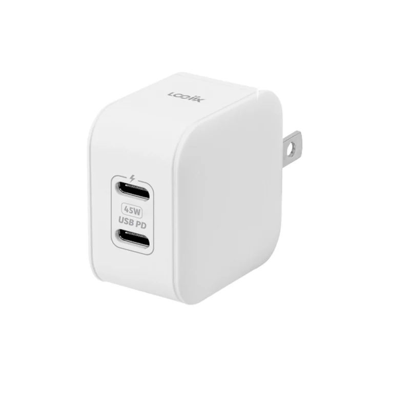 LOGiiX Power Plus 45W Duo USB-C Wall Charger - White