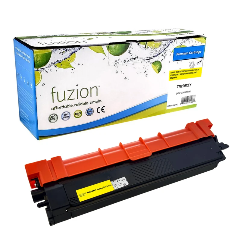 fuzion Brother TN229XL (TN229XLY) Cartouche De Toner Compatible - Haut Rendement - Jaune