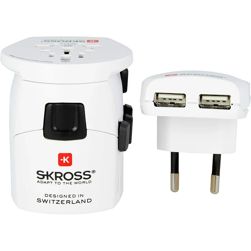 SKROSS - Pro Adaptateur de Voyage Monde - Blanc