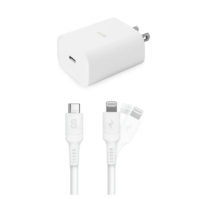 LOGiiX Essential Charging Kit for iPhones - White