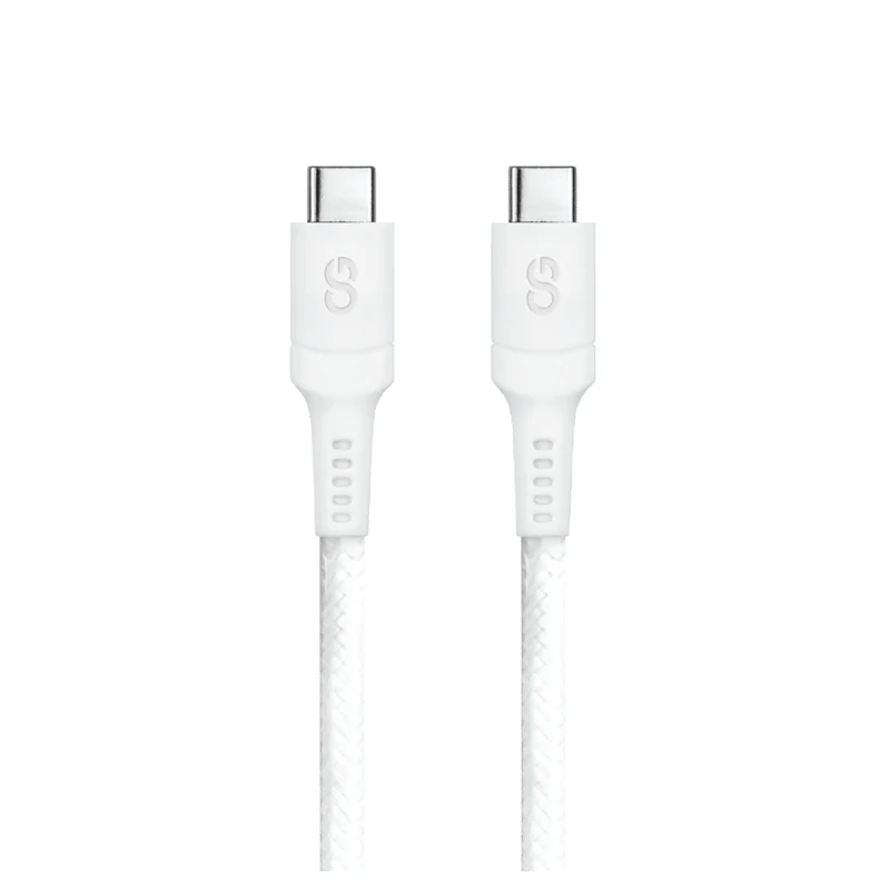 LOGiiX - Sync & Charge Anti Stress USB-C vers USB-C - 1.2M - Blanc