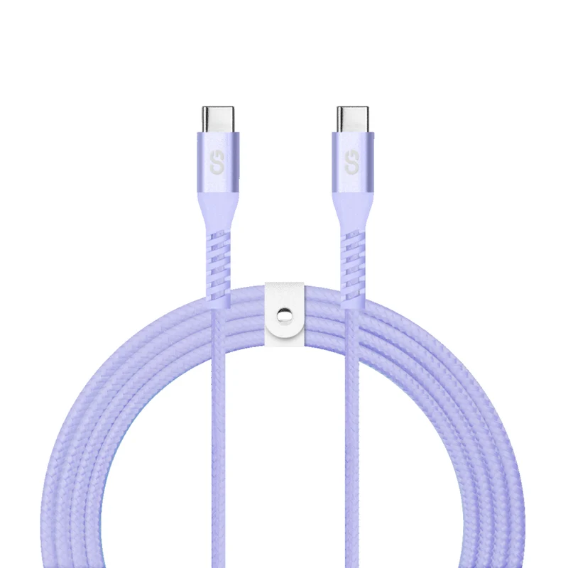 LOGiiX Vibrance Braid 1.2M USB-C to USB-C - Lavender