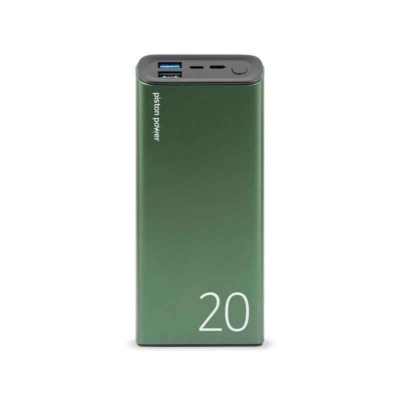LOGiiX - Piston Power Banque d'alimentation portable de 20 000 mAh - Vert émeraude