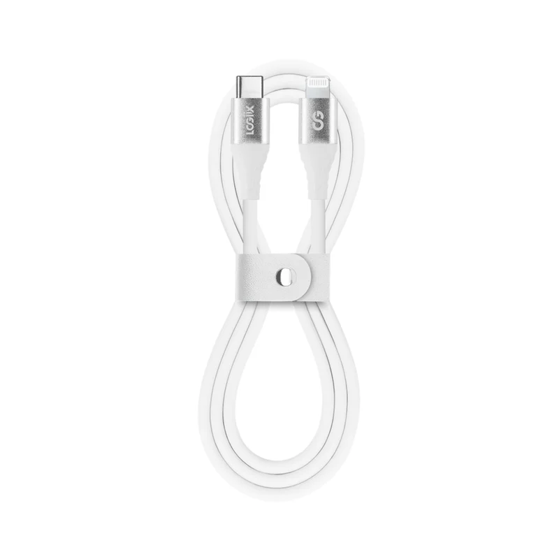 LOGiiX Vibrance Silicone Cable USB-C to Lightning - White