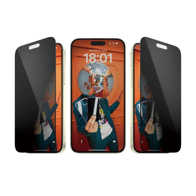 PanzerGlass - Protecteur d'écran de confidentialité pour iPhone 15 Plus - Noir