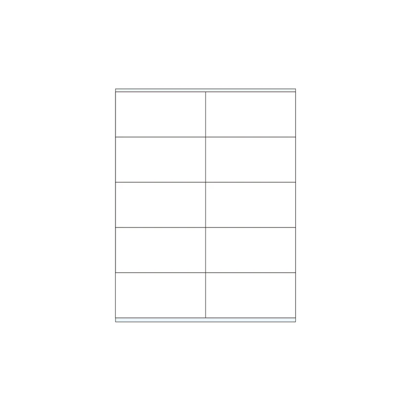 Spicers White Laser Labels - Blank Un-coated - 8-1/2" x 11" Sheets - 4" x 2" 10 up - 250 Pack
