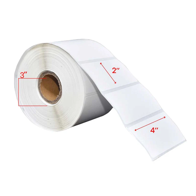 Premium Tape - 4 x 2 po (102 mm x 51 mm) Étiquettes Transfert Thermique - Noyau de 3 po (76 mm) - Paquet de 4