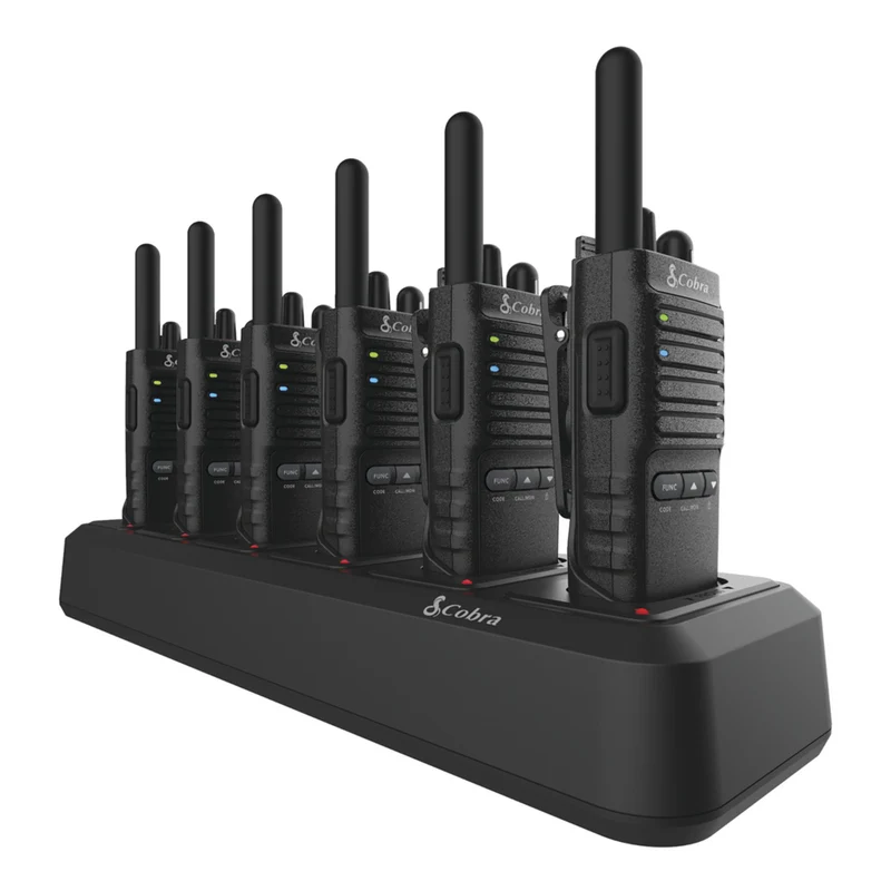 Cobra - PX650 Radio bidirectionnelle professionnelle FRS avec station de chargement – Lot de 6
