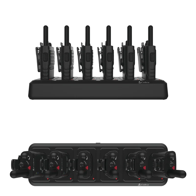 Cobra - PX650 Radio bidirectionnelle professionnelle FRS avec station de chargement – Lot de 6