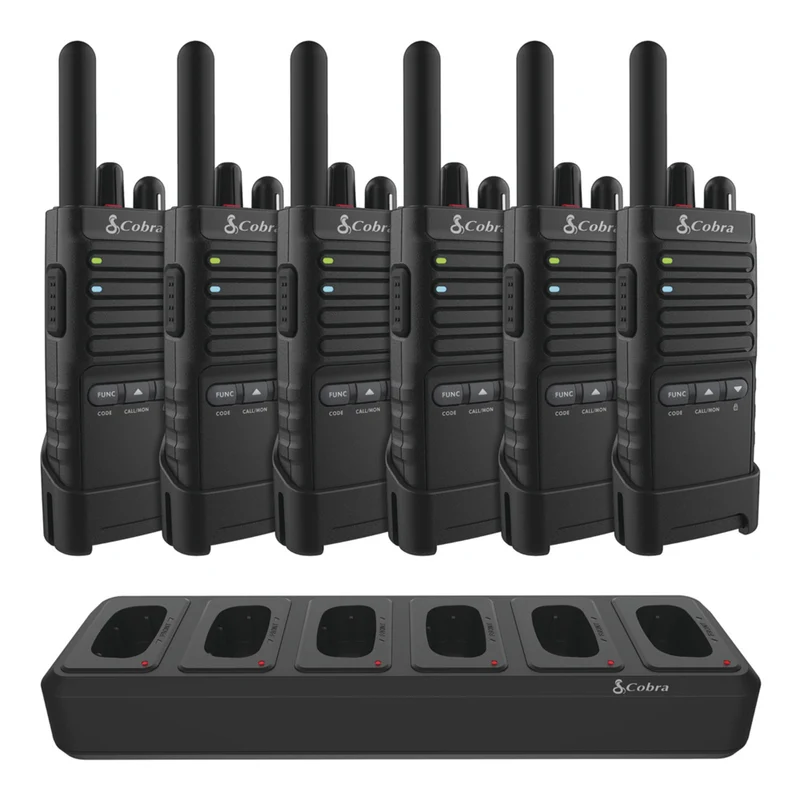 Cobra PX650 Professional FRS Two-Way Radio with Charging Dock - 6 Pack