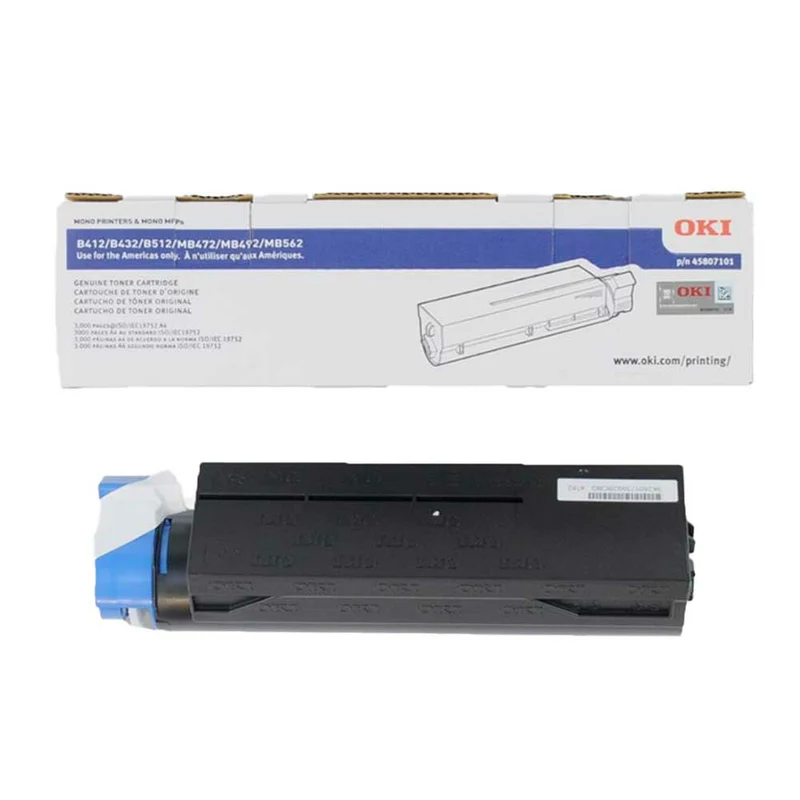 Okidata - 45807101 (B412 / 432) OEM Toner Rendement Standard - Noir